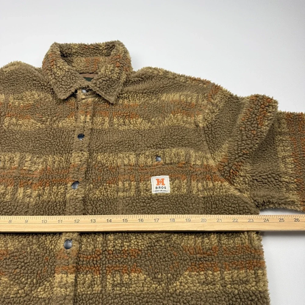 Howler Bros Allegheny Jacket Mens Large Brown Fleece Sherpa Snap Front Lined